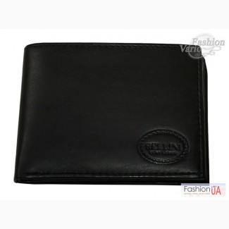 Кожаный черный кошелек натур кожа портмоне BELLINI (3952380074)