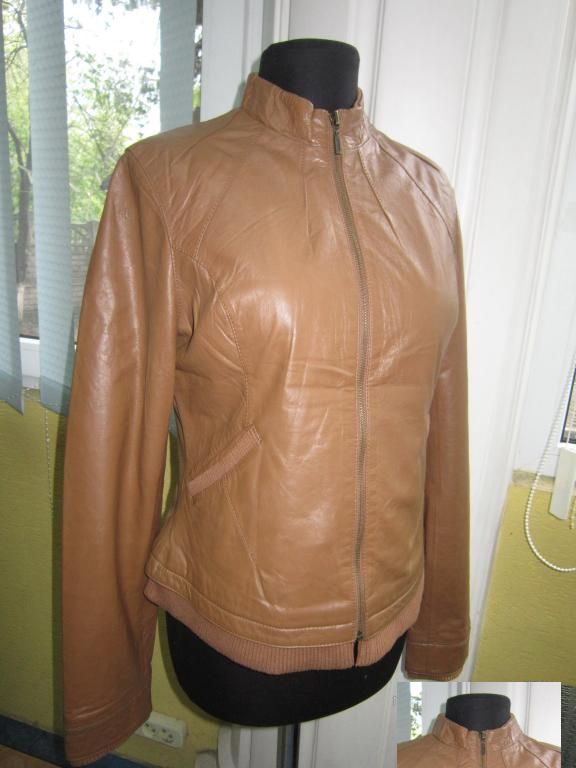 Фото 2. Фирменная лёгкая женская кожаная куртка Jienna De Luca. Италия. Лот 980