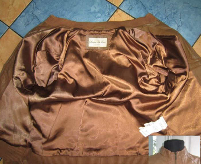 Фото 8. Фирменная лёгкая женская кожаная куртка Jienna De Luca. Италия. Лот 980