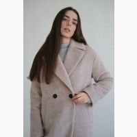 Зимнее женское пальто Season Дания из шерсти утепленное бежевое