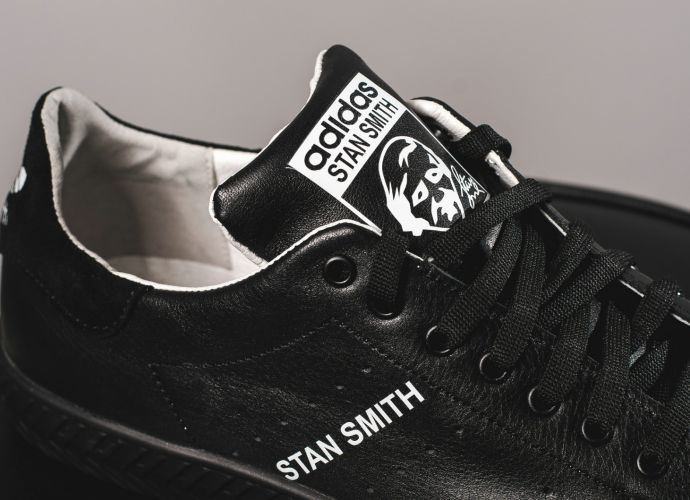 Фото 7. Мужские кожаные черные кеды Adidas Stan Smith 10765