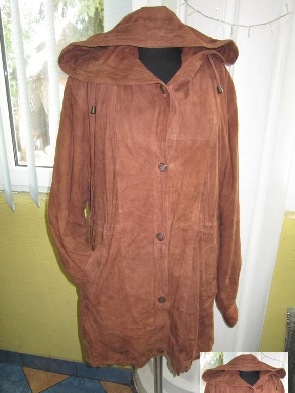 Стильная женская кожаная куртка с капюшоном YORN. Франция. Лот 627