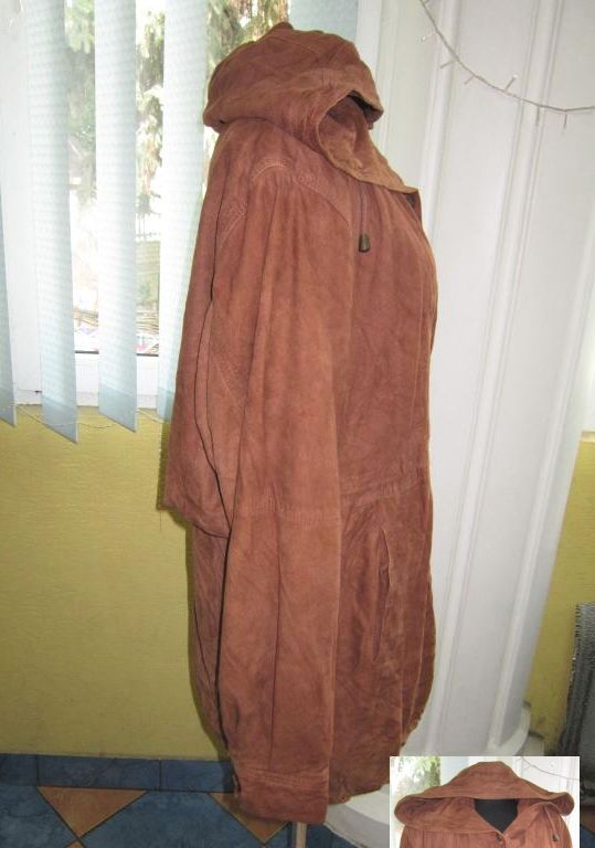 Фото 2. Стильная женская кожаная куртка с капюшоном YORN. Франция. Лот 627