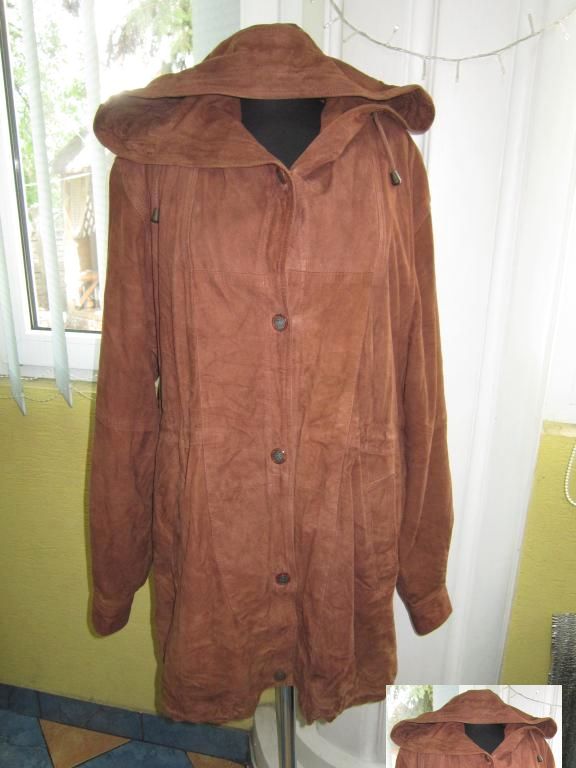 Фото 3. Стильная женская кожаная куртка с капюшоном YORN. Франция. Лот 627