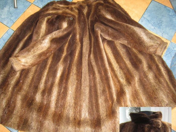 Фото 9. Большая шикарная женская натуральная бобровая шуба. Германия. Лот 690