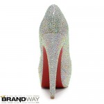 Christian Louboutin Lady Peep Женские Босоножки в Стразах