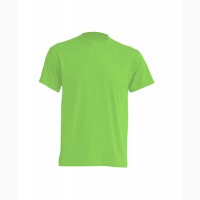 Трикотажная рубашка, футболка ярко-салатовая короткий рукав