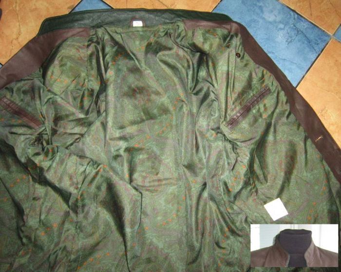Фото 6. Большой кожаный мужской пиджак. Германия. Лот 661. Винтаж