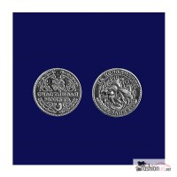Сувенирная монета. Серебро 925 пробы