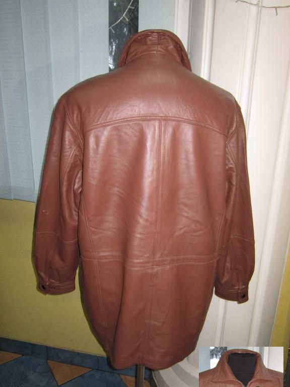 Фото 3. Утеплённая стильная кожаная мужская куртка. Лот 330