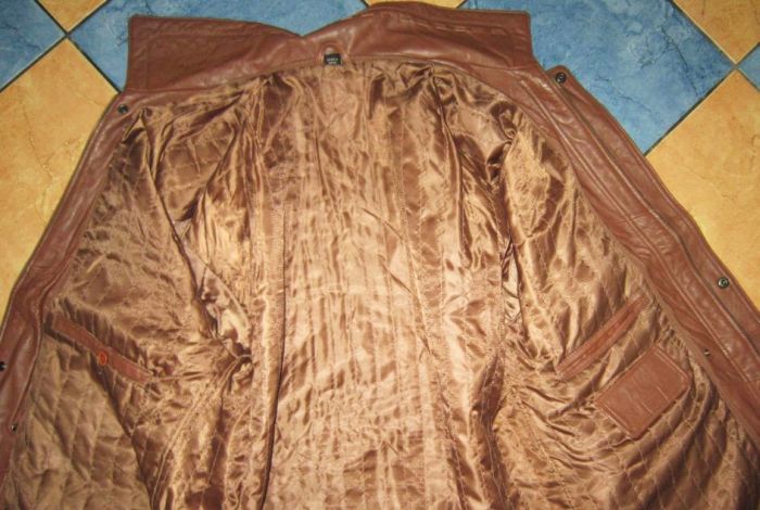 Фото 5. Утеплённая стильная кожаная мужская куртка. Лот 330