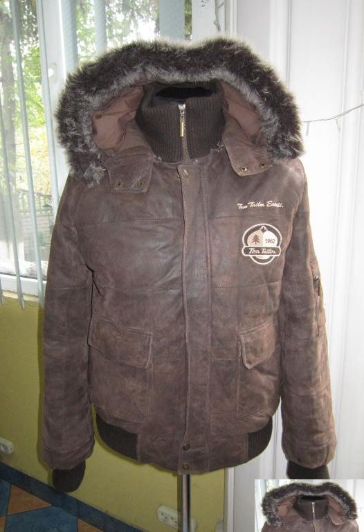 Фото 2. Зимняя кожаная мужская куртка с капюшоном TOM TAILOR. Канада. Лот 583