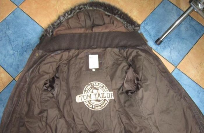 Фото 4. Зимняя кожаная мужская куртка с капюшоном TOM TAILOR. Канада. Лот 583