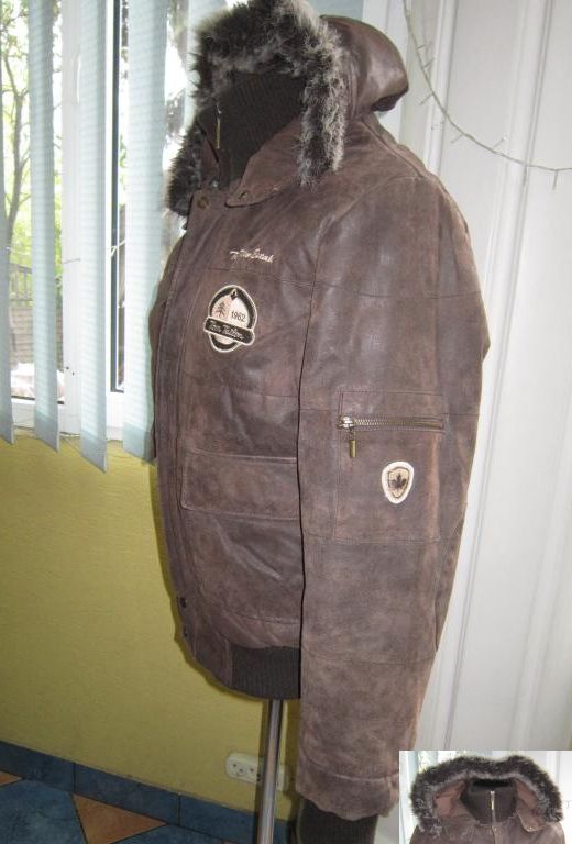 Фото 5. Зимняя кожаная мужская куртка с капюшоном TOM TAILOR. Канада. Лот 583