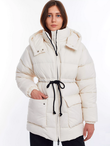 Женская зимняя куртка Season Клауди на синтепухе молочная