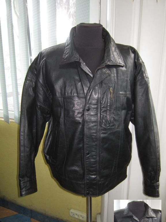 Фото 2. Крута шкіряна чоловіча куртка- бомбер CLASSIC LEATHER, CA. 62р. Лот 1095