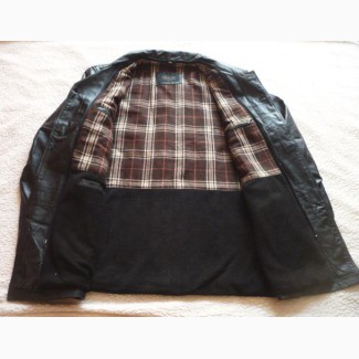 Большая утеплённая кожаная мужская куртка JC Collection. Лот 611