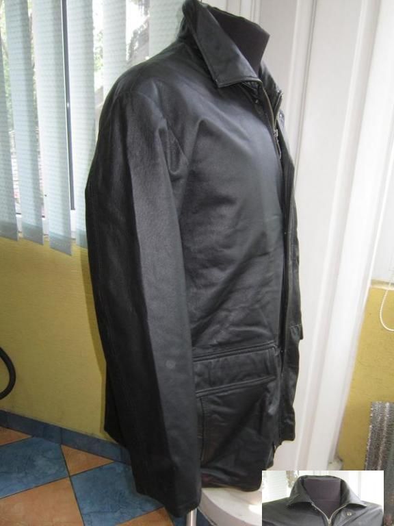Фото 2. Большая утеплённая кожаная мужская куртка Echt Leder. 64р. Лот 704