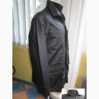 Большая утеплённая кожаная мужская куртка Echt Leder. 64р. Лот 704