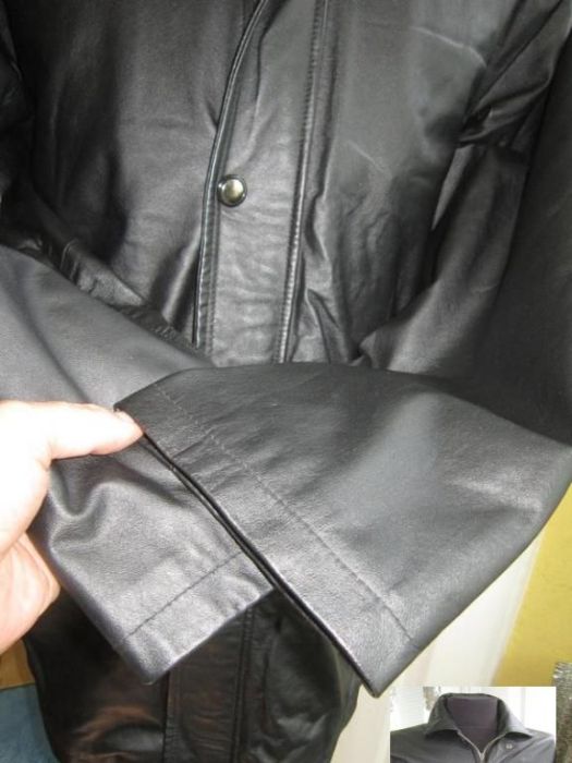 Фото 6. Большая утеплённая кожаная мужская куртка Echt Leder. 64р. Лот 704