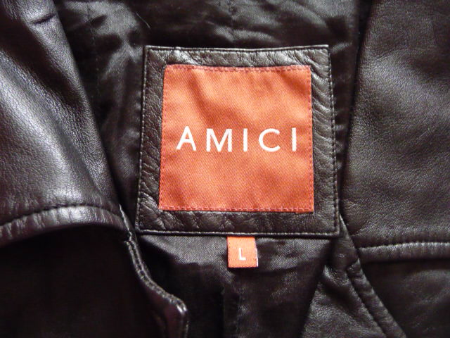 Фото 9. Большая кожаная мужская куртка AMICI. Лот 613