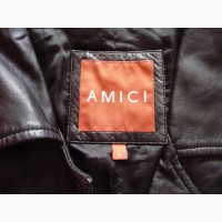 Большая кожаная мужская куртка AMICI. Лот 613