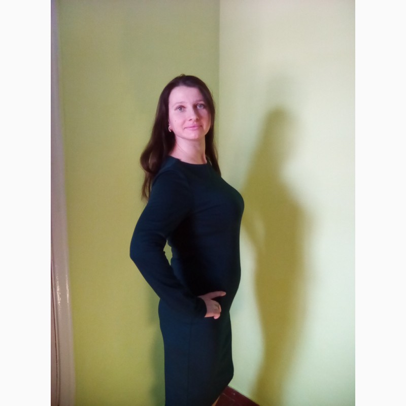 Фото 15. Темно-зеленые платья с длинными рукавами(44, 46, 48, 50 размеры)/сукні міді