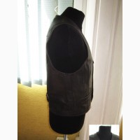 Лёгкая мужская кожаная жилетка Real Leather (CA). Лот 323