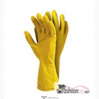 Перчатки латексные хозяйственные, RFROSE (Y) 0, 4мм, цвет: желтый