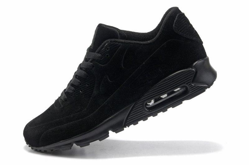 Фото 3. Кроссовки Nike Air Max 90 VT black натуральный замш зимние теплые черные