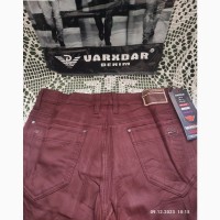 Новые мужские утеплённые джинсы VARXDAR denim. Зауженные стрейчевые. XS. Лот 1139