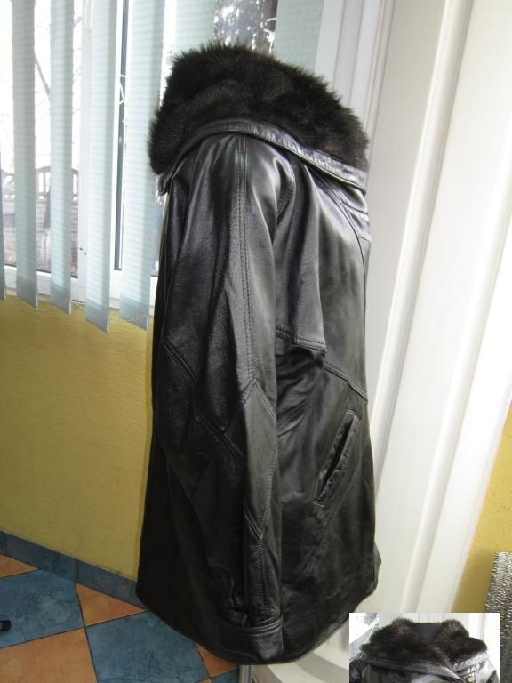Фото 5. Стильная женская кожаная куртка - косуха с капюшоном. Лот 312