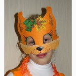 Карнавальные мягкие маски с фетра для девочек