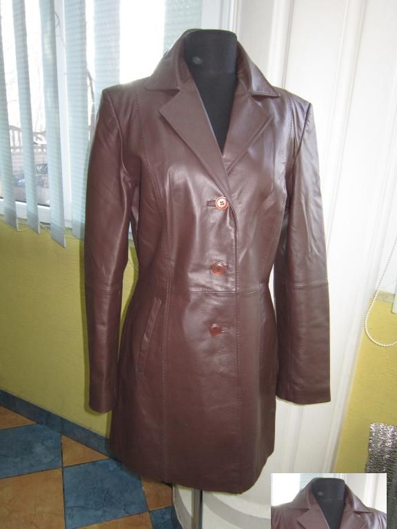 Фото 3. Классная женская кожаная куртка-пальто LAURA SCOTT. Англия. Лот 911