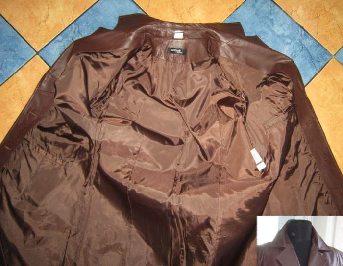 Фото 4. Классная женская кожаная куртка-пальто LAURA SCOTT. Англия. Лот 911