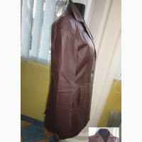 Классная женская кожаная куртка-пальто LAURA SCOTT. Англия. Лот 911
