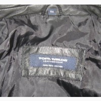 Фирменная женская кожаная куртка - плащ Tom Tailor. Канада. Лот 664