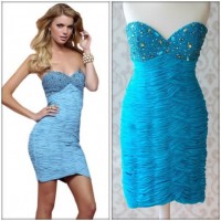 Міні сукня блакитного кольору, знижка -50%