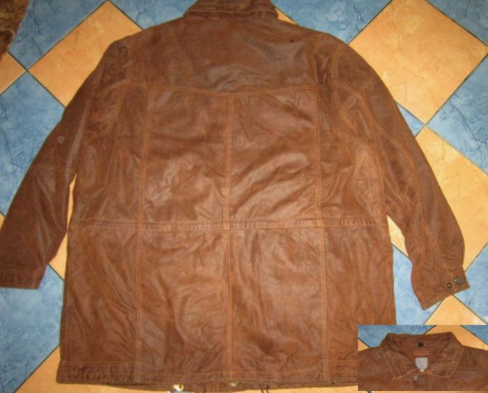 Фото 2. Большая утеплённая кожаная мужская куртка MAN#039;S WORLD. Лот 784