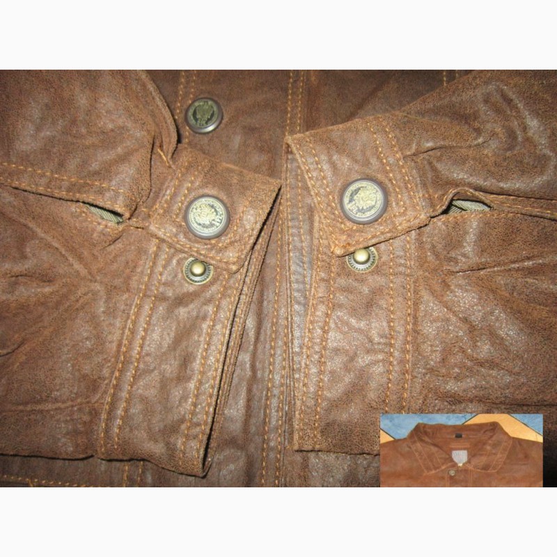 Фото 4. Большая утеплённая кожаная мужская куртка MAN#039;S WORLD. Лот 784