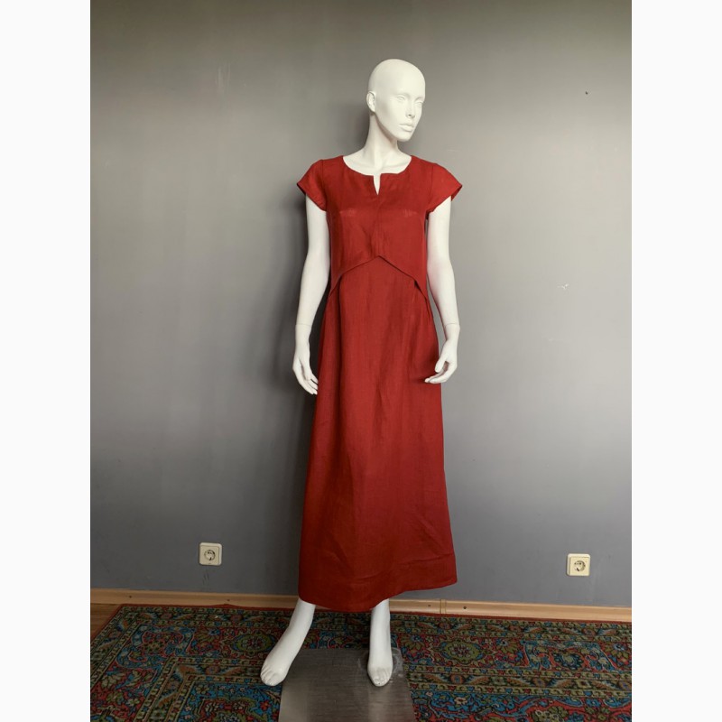 Фото 3. Летнее платье из льна season в стиле бохо цвет турецкий красный