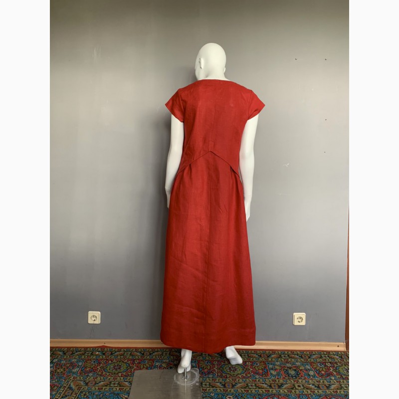 Фото 5. Летнее платье из льна season в стиле бохо цвет турецкий красный