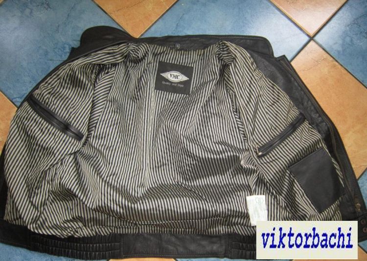 Фото 2. Маленька шкіряна чоловіча куртка - бомбер VMC (Echtes Leder). Німеччина. 48р. Лот 1100
