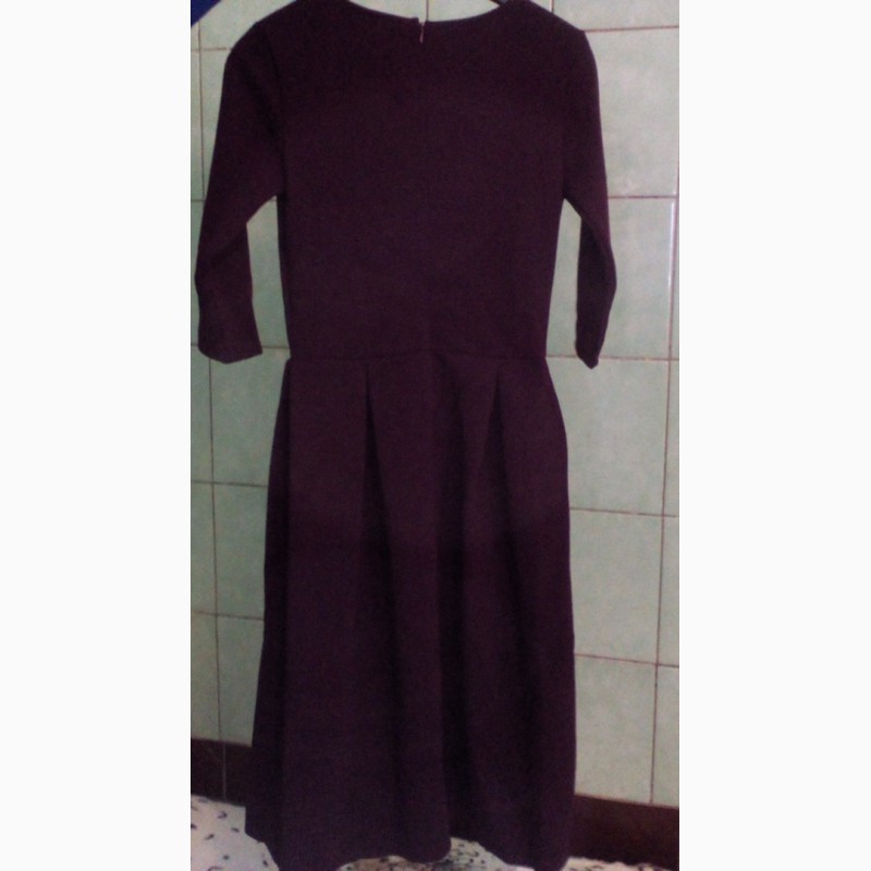 Фото 11. Сукня кольору марсала з прикрасою(р.44)/платье темно-сливового цвета с украшением