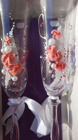 Фото 4. Свадебные бокалы Цветы (BOHEMIA, Чехия)