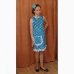 Летнее голубое платье сарафан для девочки