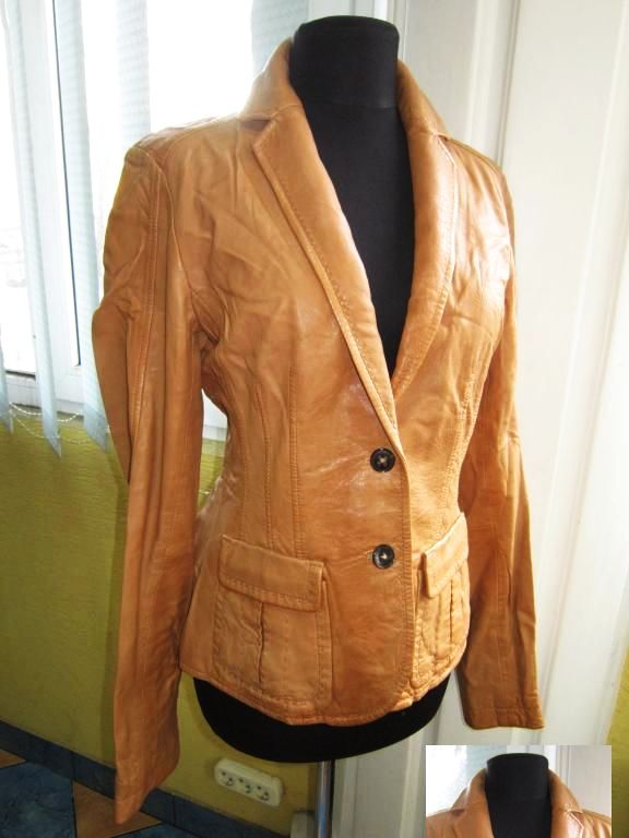 Фото 2. Стильная женская кожаная куртка- пиджак RENE LEZARD. Франция. Лот 470