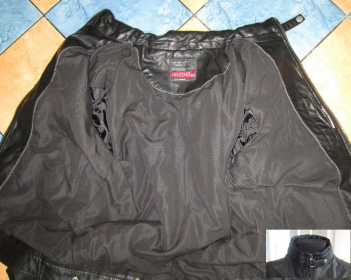 Фото 8. Модная утеплённая кожаная мужская куртка GO-START. Италия. Лот 888