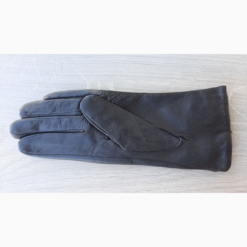 Фото 4. Женские черные демисезонные кожаные перчатки Romania_2