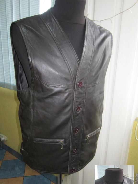 Фото 2. Оригинальный мужской кожаный жилет ECHT LEDER. Германия. Лот 878